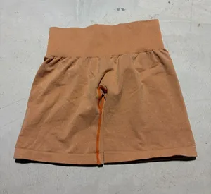 NVGTN High-Waist Orange bike shorts small thumbnail 1