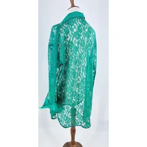 Victoria’s Secret Gold Label Teal Turquoise Lace Night Gown Intimate Size Small thumbnail 7