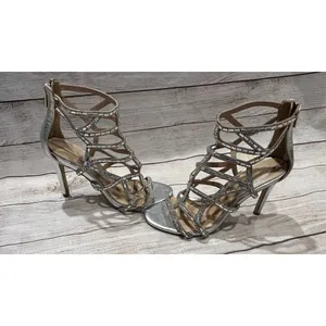 ALDO Norta Sparkling Stilettos Glass Mirror Caged Heels Sandal 4” Pumps 7 thumbnail 3