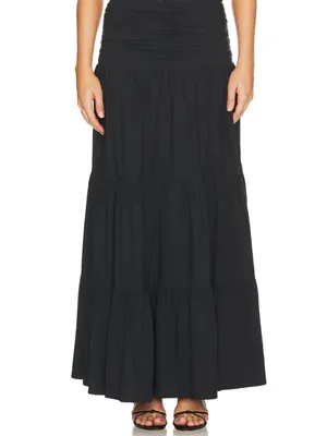 Rails Agatha Skirt Tiered Ruched Waistband Black Size XS thumbnail 3