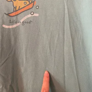 Life Is Good Blue Dachshund Dog Sledding Winter Long Sleeve Shirt Cotton Large thumbnail 11