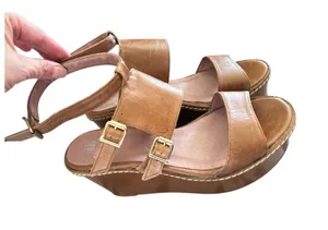 Andrea Gomez brown leather sandals Size 39 Strappy Platform Sandals thumbnail 1