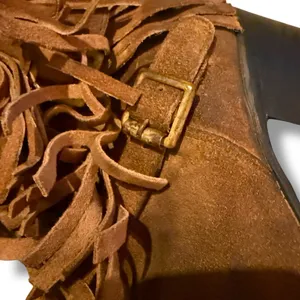 Freebird Booties Women's Size 8 Brown Suede Fringe‎ Western Heeled Belle Style thumbnail 9