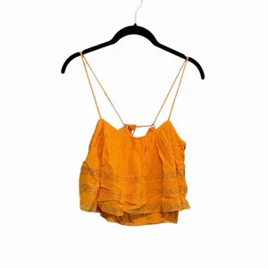 Free People Home Again Tank Top Cropped Orange NWT size Extra Small thumbnail 3
