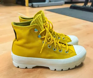 Converse Mustard Yellow Lugged Sole High Top Sneakers thumbnail 6