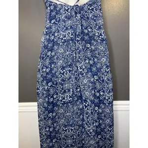 Lulus Dress Womens Medium Blue Paisley Slip Maxi Backless Strappy Sundress thumbnail 8