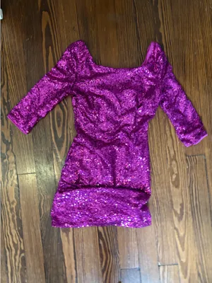lulus sequined hot pink mini dress thumbnail 2