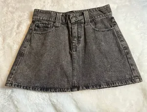 Altar'd state maggie black denim mini skirt thumbnail 1