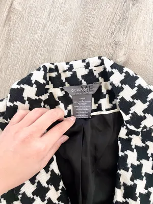 Banana Republic Geogre Me Houndtooth blazer jacket 4 or Small. thumbnail 5