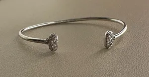 Kendra Scott Silver Pavé Open Cuff Bracelet thumbnail 1