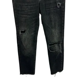 Anthropologie Pilcro Vintage Straight Distressed‎ Jeans Black Size 27 thumbnail 7