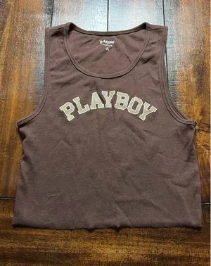 Brown Playboy Tank Top thumbnail 1