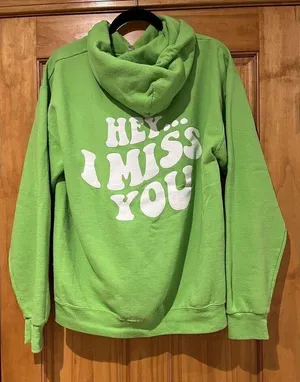 Semispoiled Green Women’s Hoodie With Drawstring Size L thumbnail 2