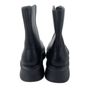 Just Fab Bria Women's Black Faux Leather Zip Up Platform Combat Boots Size 7.5 thumbnail 3
