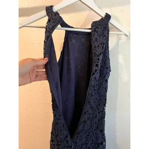 Lulu's Love Poem Navy Blue Floral Lace Sleeveless Cocktail Dress NEW Size XXS thumbnail 8