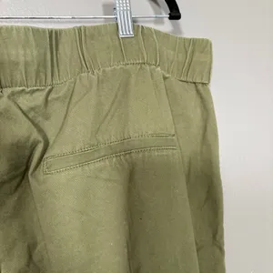 Meri Skye Olive Green Straight Leg Elastic Waist Pants - 24 - Women's Plus Size thumbnail 6