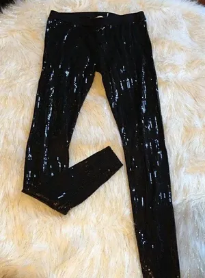TART Black sequin full length leggings thumbnail 1