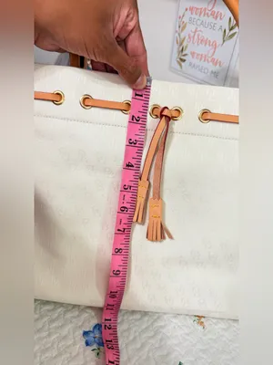 Dooney & Bourke NWOT Canvas Tote Bag with Tan Leather Handles Classic DB Tote thumbnail 12