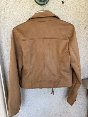 NWT Abercrombie & Fitch Women's Tan Suede Moto Jacket thumbnail 3