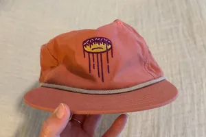 Flat bill vintage looking hat (new) Orange thumbnail 1