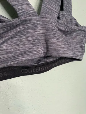 Outdoor Voices Freeform Sports Workout Bra Size XS Heathered Gray Unlined thumbnail 6