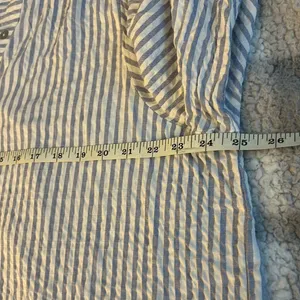 Jane + Delancey 5 Button Henley Rayon Tunic Size 1X Stripes long Sleeve NWT thumbnail 11