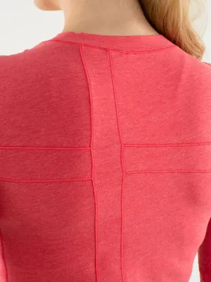 Lululemon Promenade Long Sleeve Athletic Active Top Shirt Red Asymmetric thumbnail 5