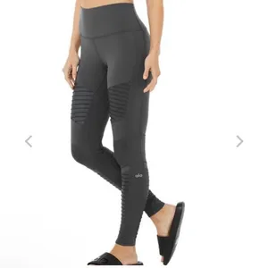 ALO Yoga Charcoal gray Ribbed moto Leggings size xxs‎ thumbnail 2