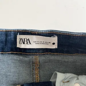 Zara Women’s Stretch Denim Maxi Skirt Blue Dark Wash Raw Hem Size S thumbnail 7