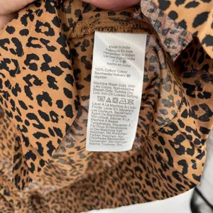 J Crew‎ Sleeveless Leopard Print Tie Front Tunic Top Women Size L thumbnail 5