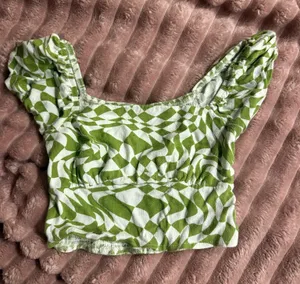 Green Checkered PacSun Top thumbnail 1