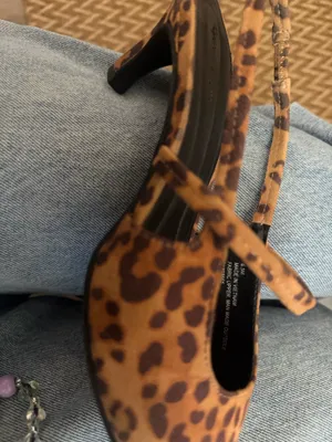 Open Edit Sophia Pointed Toe Slingback Pump in Tan Leopard thumbnail 6