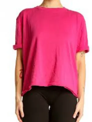 We The Free Hot Pink Boxy Short Sleeve Tee 1153 thumbnail 2