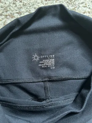OFFLINE by Aerie Black High-Rise Leggings with pockets thumbnail 3
