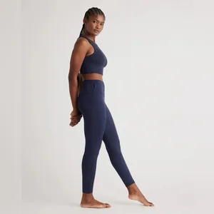 NWT Quince Women Ultra-Form High-Rise Legging Deep Navy Leggings XS 25” inseam thumbnail 4