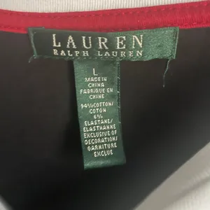 Lauren‎ Ralph Lauren Vintage Y2K Colorblock Shirt Long Sleeve Black White Small thumbnail 2