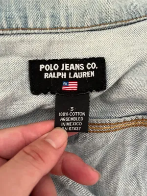 Vintage Polo Jeans Co Ralph Lauren Denim Jacket Womens Small Light Wash Y2K 90s thumbnail 13