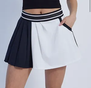 Free People Movement Round Robin Black White Colorblock Skort thumbnail 1