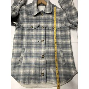 American Eagle Brushed Plaid Shacket Oversized Sz XS Grunge Flannel Boyfriend thumbnail 4
