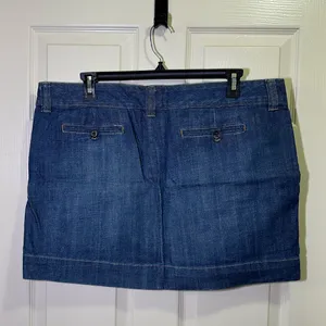 GAP Y2K Denim Skirt Mini Jean Skirt Size 18 Medium Wash thumbnail 4