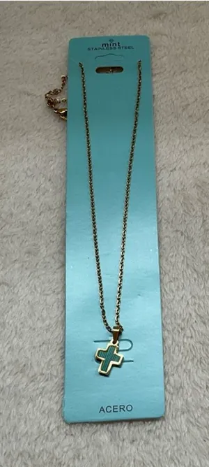 Mint Gold-tone Cross Necklace with Mint Card thumbnail 1