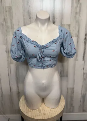 Blue crop top Blue Size M thumbnail 1