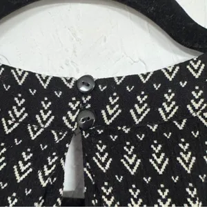 Lulus Black White Printed Tiered Romper Womens S Beachy Casual Summer Sleeveless thumbnail 6