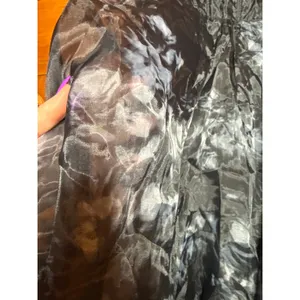 NWT Lulus Mesmerizing Mood Black Floral Organza Ruffled A-Line Midi Dress Sz XXL thumbnail 4