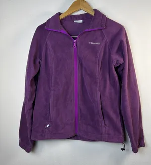 Columbia Sportswear Women's Medium Full Zip Purple Fleece Jacket thumbnail 1