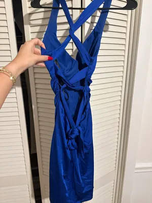 B Darlin Royal Blue Homecoming Dress thumbnail 2