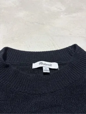 Madewell Black Crewneck Women's Sweater large thumbnail 3