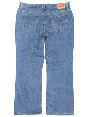 Vintage y2k Levi’s 550 Relaxed Bootcut Jeans Womens 16 Medium Blue Denim 34x28.5 thumbnail 2