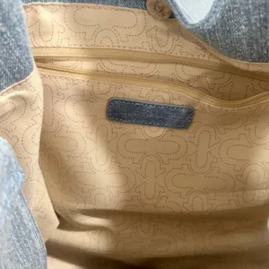 True Religion denim horseshoe tote bag purse shoulder bag satchel NWOT thumbnail 7
