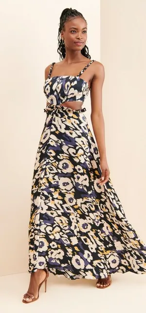 ESPECIA Katrina Squareneck Maxi Dress‎ (Anthropologie) XS thumbnail 1